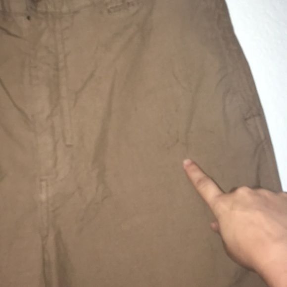 Tommy Bahama Cargo Pants 33 Brown Cotton Button Zip Pockets - Picture 4 of 8